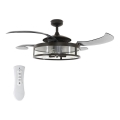 FANAWAY 212927 - Ventilateur de plafond LED CLASSIC 3xE27/4W/230V noir Ø 112 cm + télécommande