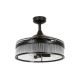 FANAWAY 212928 - Ventilateur de plafond LED CORBELLE 3xE27/4W/230V noir + télécommande
