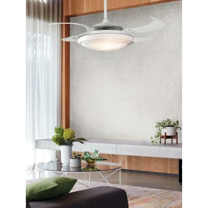 Lucci Air 212980 - Ventilateur de plafond FANAWAY EVORA 2xE27/15W/230V blanc