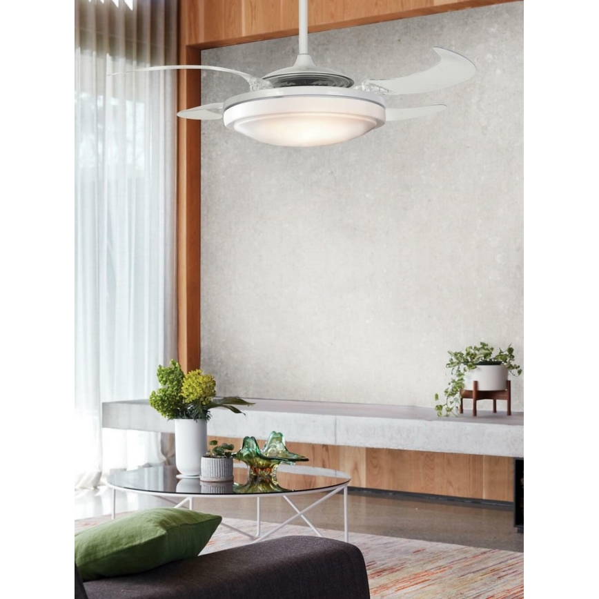Lucci Air 212980 - Ventilateur de plafond FANAWAY EVORA 2xE27/15W/230V blanc