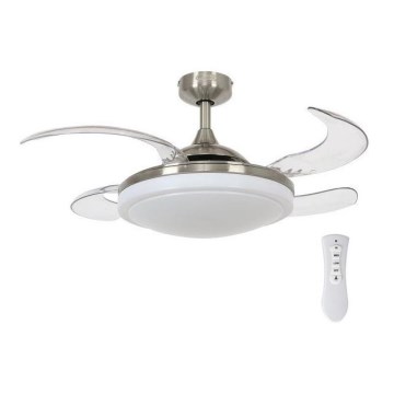 FANAWAY 212982 - Ventilateur de plafond EVORA 2xE27/20W/230V chrome brillant + Télécommande