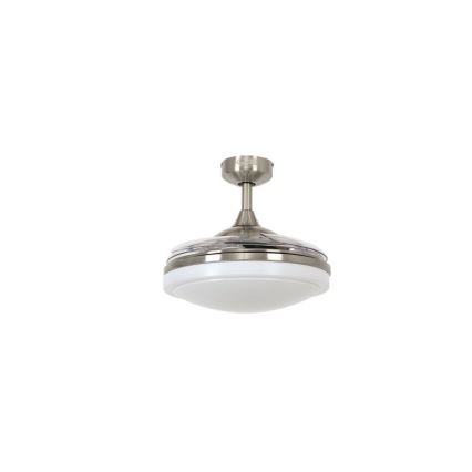 FANAWAY 212982 - Ventilateur de plafond EVORA 2xE27/20W/230V chrome brillant + Télécommande