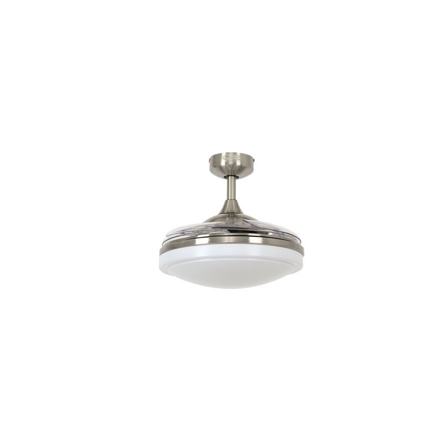 FANAWAY 212982 - Ventilateur de plafond EVORA 2xE27/20W/230V chrome brillant + Télécommande