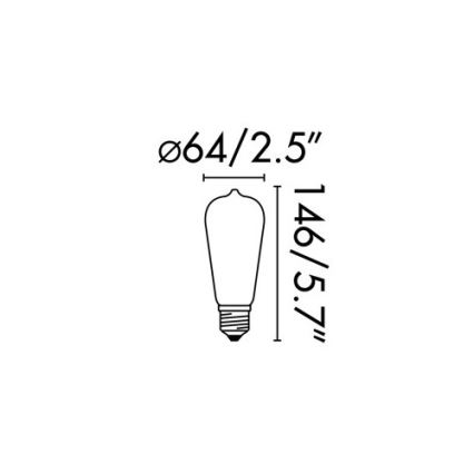 FARO 17428 - Ampoule LED FILAMENT E27/4W/230V 2200K