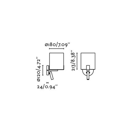 FARO 20053 - Lampe murale LED NILA 1xE27/15W/230V + LED/3W crème/noir