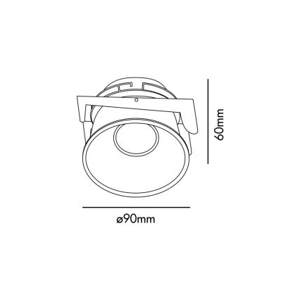 FARO 2100502 - Spot encastrable FRESH 1xGU10/50W/230V