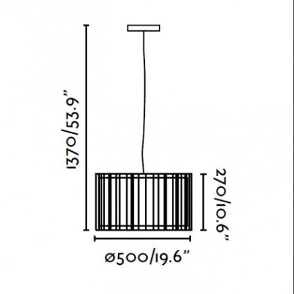 Faro 29309 - Suspension avec fil LINDA 1xE27/100W/230V