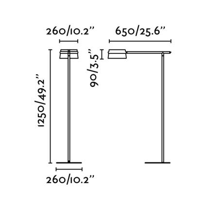 FARO 29569 - Lampadaire tactile à intensité variable LED LOOP LED/6W/230V