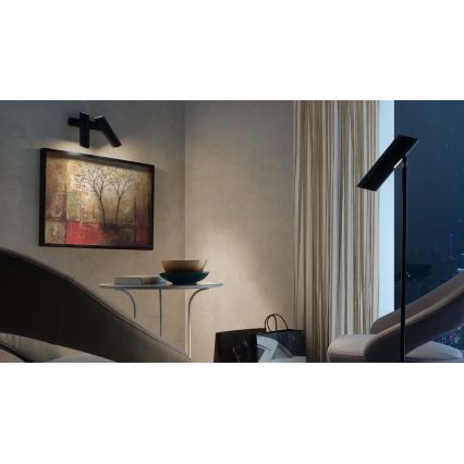 FARO 29876 - Applique murale LINK 2xGU10/11W/230V noire