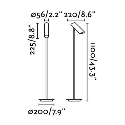 FARO 29883 - Lampadaire LINK 1xGU10/11W/230V blanc