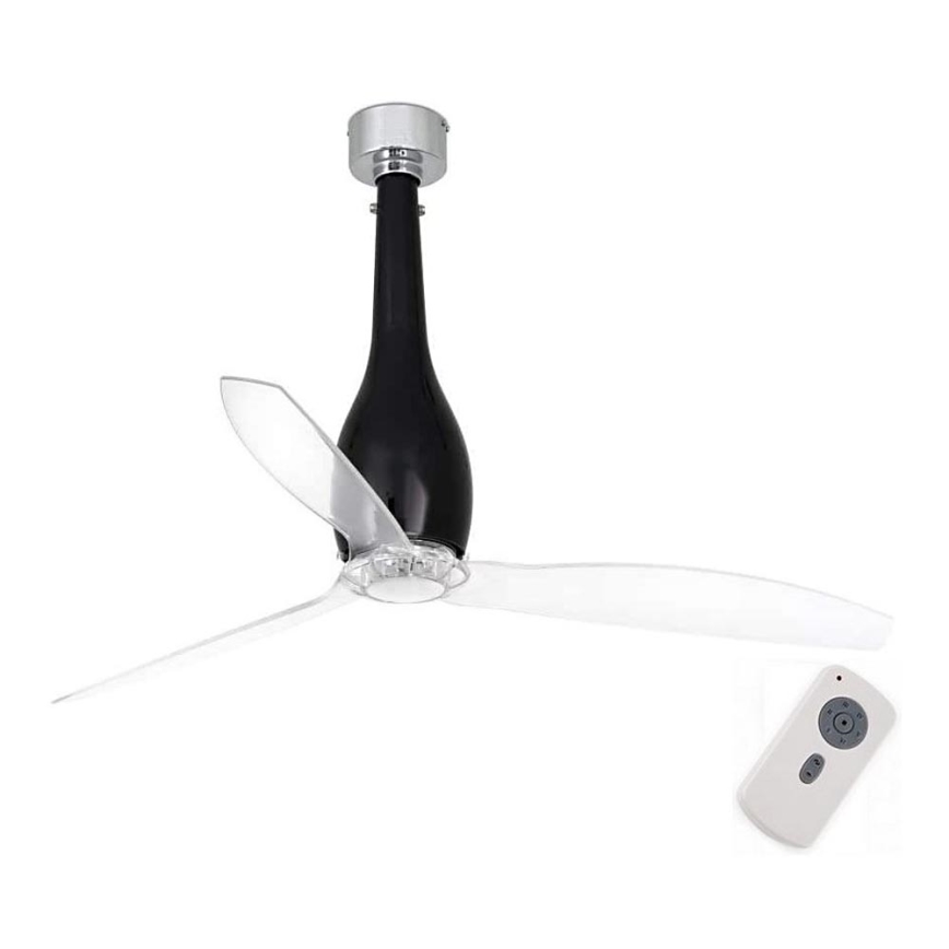 FARO 32002 - Ventilateur de plafond ETERFAN noir/transparent d. 128 cm  + télécommande