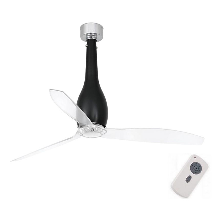 FARO 32003 - Ventilateur de plafond ETERFAN noir/transparent d. 128 cm + télécommande