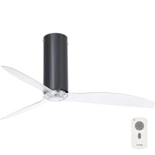 FARO 32035- Ventilateur de plafond TUBE FAN noir/transparent d. 128 cm + télécommande