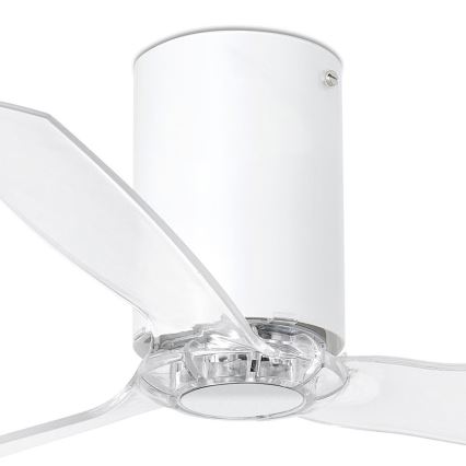 FARO 32039- Ventilateur de plafond MINI TUBE VENTIL transparent d. 128 cm + télécommande