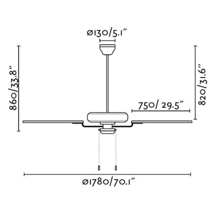 FARO 33363 - Ventilateur de plafond NISOS