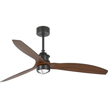 FARO 33395WT1N - Ventilateur de plafond LED dimmable JUST FAN M LED/16W/230V Ø 128 cm marron/noir Wi-Fi Tuya + télécommande
