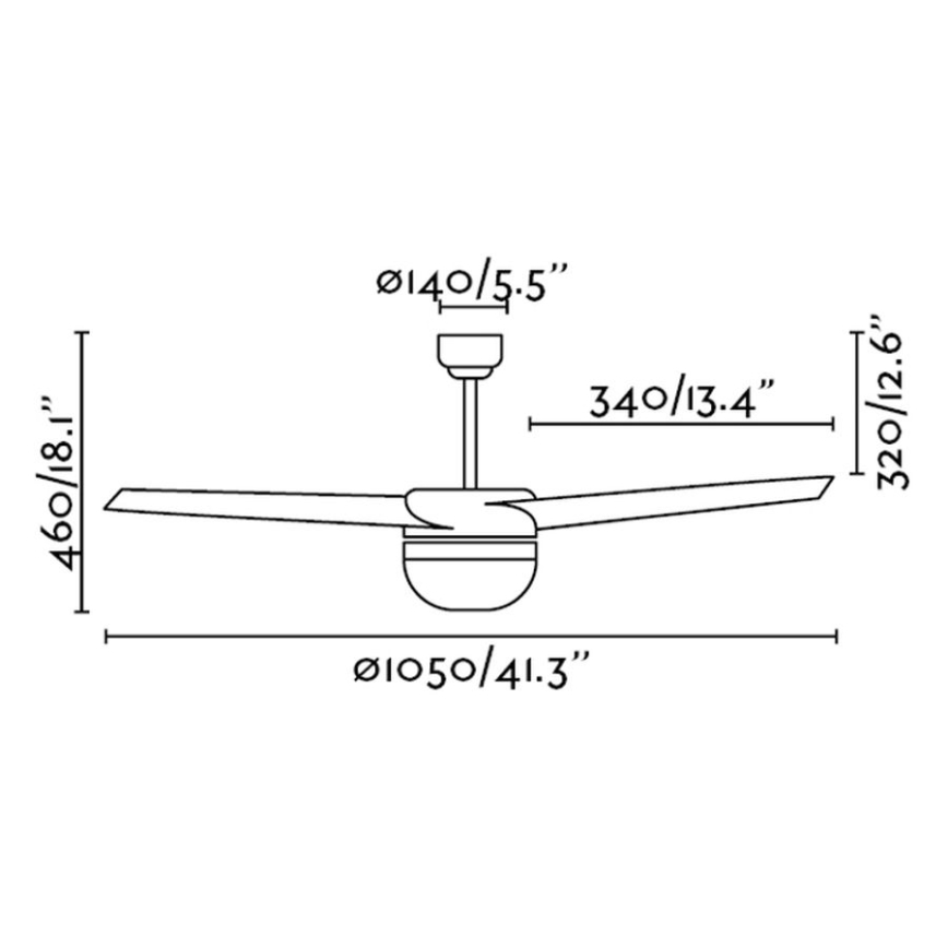FARO 33416 - Ventilateur de plafond EASY 2xE27/15W/230V