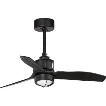 FARO 33424WT1N - Ventilateur de plafond LED dimmable JUST FAN S LED/16W/230V Ø 81 cm noir Wi-Fi Tuya + télécommande