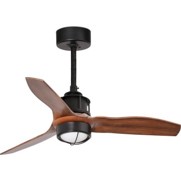FARO 33425WT1N - Ventilateur de plafond LED à intensité réglable JUST FAN S LED/16W/230V Ø 81 cm brun/noir Wi-Fi Tuya + télécommande