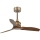 FARO 33428WT - Ventilateur de plafond JUST FAN S, diamètre 81 cm, brun/laiton, Wi‑Fi Tuya + télécommande