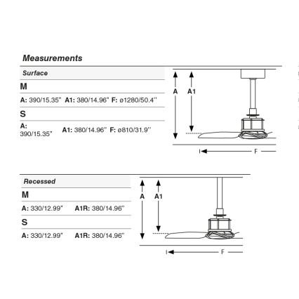 FARO 33428WT - Ventilateur de plafond JUST FAN S, diamètre 81 cm, brun/laiton, Wi‑Fi Tuya + télécommande