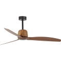 FARO 33435WT - Ventilateur de plafond WEAVER M Ø 128 cm marron/noir Wi-Fi Tuya + télécommande