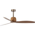 FARO 33436WT - Ventilateur de plafond WEAVER M Ø 128 cm brun/laiton Wi-Fi Tuya + télécommande