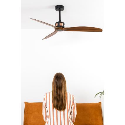 FARO 33451WT - Ventilateur de plafond COPPER FAN M Ø 128 cm brun/noir Wi-Fi Tuya + télécommande