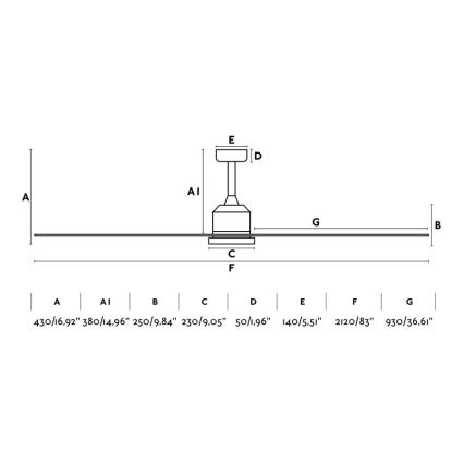 FARO 33512 - Ventilateur de plafond CIES blanc + télécommande