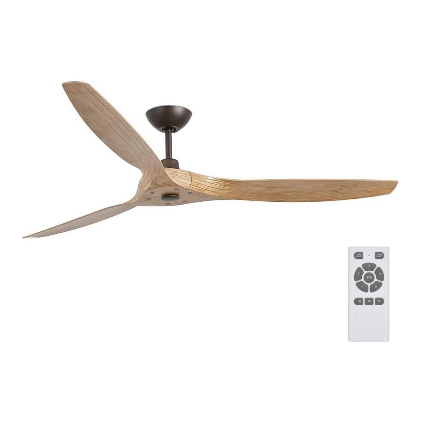 FARO 33519 - Ventilateur de plafond MOREA marron d. 152 cm + télécommande