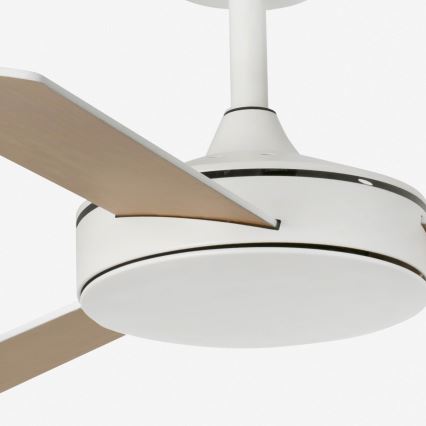 FARO 33603DC - Ventilateur de plafond MINI MALLORCA S marron/blanc d. 106 cm + télécommande