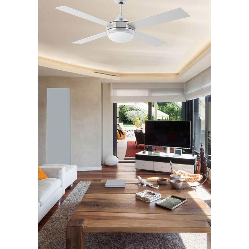 FARO 33701 - Ventilateur de plafond ICARIA avec télécommande 2xE27/20W/230V gris
