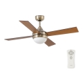 FARO 33705 - Ventilateur de plafond ICARIA 2xE27/15W/230V chrome/marron