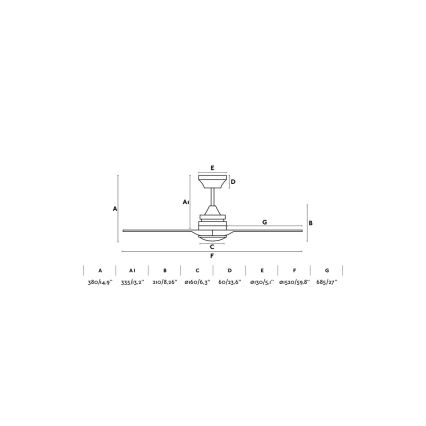 FARO 33719 - Ventilateur de plafond LED ALO LED/17W/230V