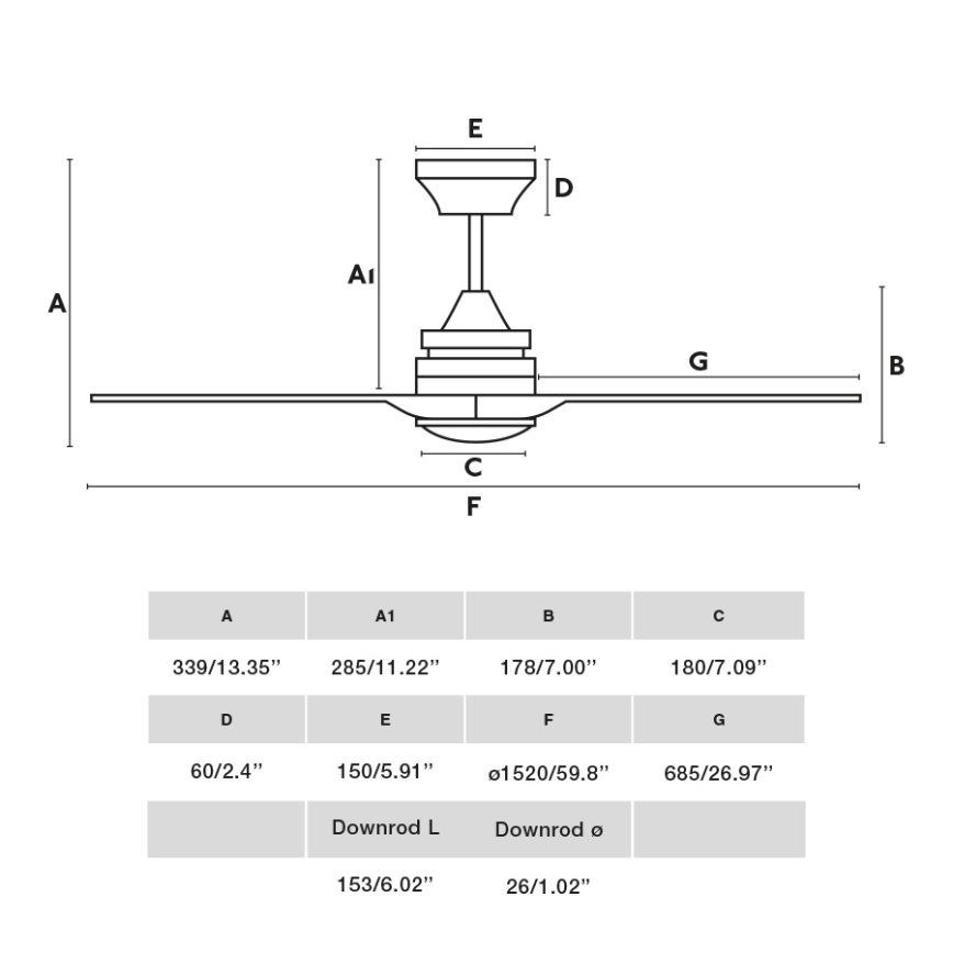 FARO 33719DCT - Ventilateur de plafond LED dimmable ALO LED/20W/230V 2700/4000/6500K brun/noir Ø 152 cm Wi-Fi Tuya + télécommande