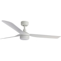 FARO 33814WT-20 - Ventilateur de plafond LED dimmable PUNT M LED/18W/230V 2700/3000/4000K blanc Ø 132 cm Wi-Fi Tuya + télécommande
