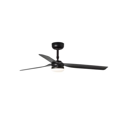 FARO 33815WT-21 - Ventilateur de plafond LED dimmable PUNT M LED/18W/230V 2700/3000/4000K noir Ø 132 cm Wi-Fi Tuya + télécommande