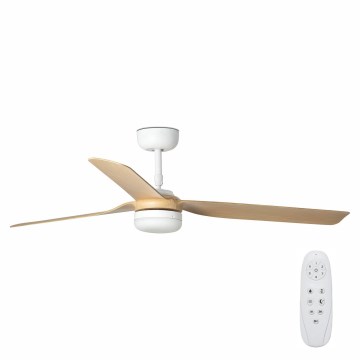 FARO 33816-20 - Ventilateur de plafond LED PUNT LED/18W/230V Wi-Fi beige/blanc + télécommande