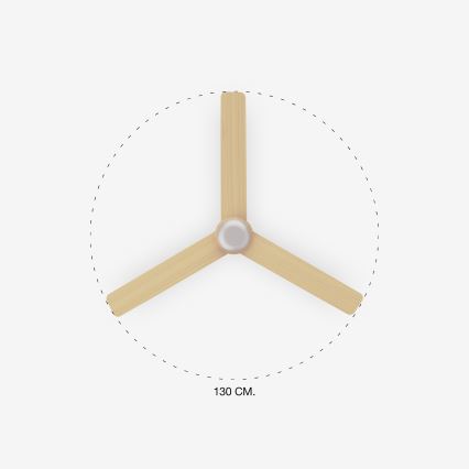 FARO 33816-20 - Ventilateur de plafond LED PUNT LED/18W/230V Wi-Fi beige/blanc + télécommande