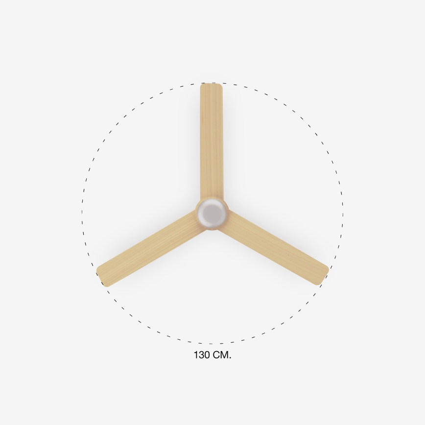 FARO 33816-20 - Ventilateur de plafond LED PUNT LED/18W/230V Wi-Fi beige/blanc + télécommande