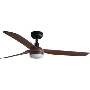 FARO 33817WT-21 - Ventilateur de plafond LED dimmable PUNT M LED/18W/230V marron/noir Ø 132 cm Wi-Fi Tuya + télécommande