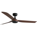 FARO 33817WT - Ventilateur de plafond PUNT M marron/noir d. 132 cm Wi-Fi Tuya + Télécommande