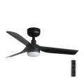 FARO 33822-1TW - Ventilateur de plafond à LED à intensité variable MINI PUNT S LED/10W 2700/3000/4000K noir Ø 90 cm + télécommande
