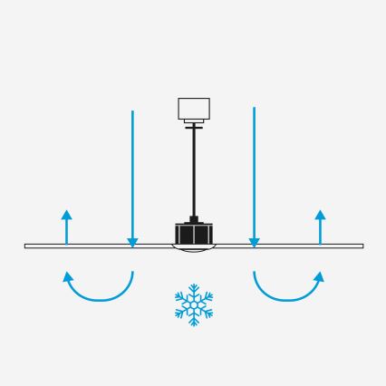 FARO 33825WT-1TW - Ventilateur de plafond à intensité variable HEY S LED/10W/230V 2700/4000/6000K noir d. 90 cm Wi-Fi Tuya + Télécommande