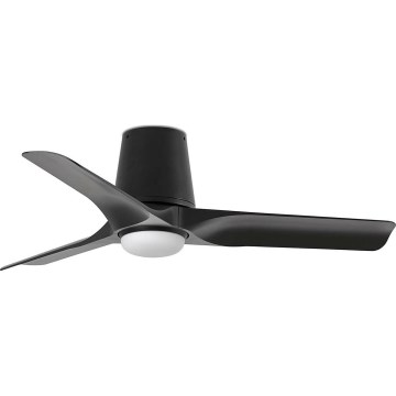 FARO 33827-1TW - Ventilateur de plafond dimmable à LED HEY TUB S LED/10W/230V 2700/3000/4000K noir Ø 90 cm + télécommande