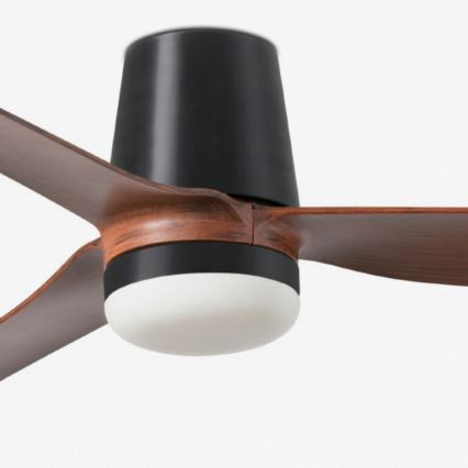 FARO 33831-1TW - Ventilateur de plafond LED à intensité variable PUNT TUB M LED/18W/230V 2700/3000/4000K Ø 130 cm brun/noir + télécommande