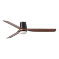 FARO 33831-1TW - Ventilateur de plafond LED à intensité variable PUNT TUB M LED/18W/230V 2700/3000/4000K Ø 130 cm brun/noir + télécommande