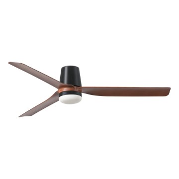 FARO 33831-1TW - Ventilateur de plafond LED à intensité variable PUNT TUB M LED/18W/230V 2700/3000/4000K Ø 130 cm brun/noir + télécommande