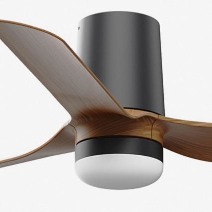 FARO 33835-1TW - Ventilateur de plafond à LED dimmable MINI PUNT TUB, LED 10W/230V, 2700/3000/4000K, Ø 90 cm, brun/noir + télécommande