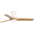FARO 33836WT-1TW - Ventilateur de plafond LED dimmable HEYWOOD TUB avec LED/10W/230V 2700/4000/6000K pin/blanc Ø 90 cm Wi-Fi Tuya + télécommande